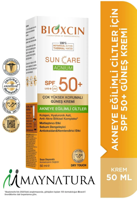 Bioxcin Sun Care Akneye Eğilimli Ciltler Için Güneş Kremi 50 Spf - Akne, Dry Touch, Mat - 1