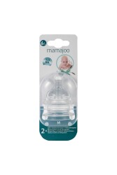 Mamajoo %0 Bpa Silikon Biberon Emziği Ikili M No.2 6 Ay+ - 1