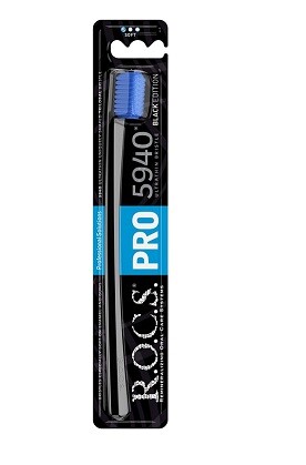 Rocs Pro Black 5940 Yeni Seri Soft Diş Fırçası Mavi - 1