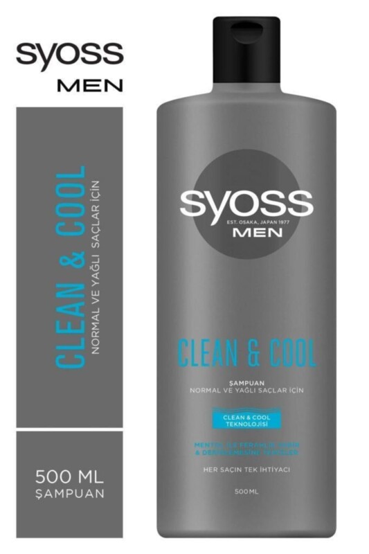 Syoss Men Clean & Cool Mentol Etkili Şampuan 500 ml - 1