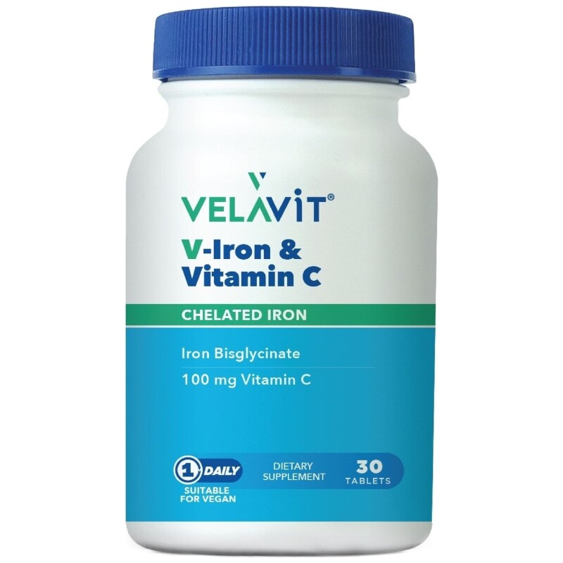 Velavit V-ıron & Vitamin C Demir Ve C Vitamini Içeren Takviye Edici Gıda 30 - 1