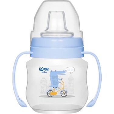 Wee Baby 753 Akıtmaz Kulplu Pp Antikolik Bardak 125 Ml Mavi - 1